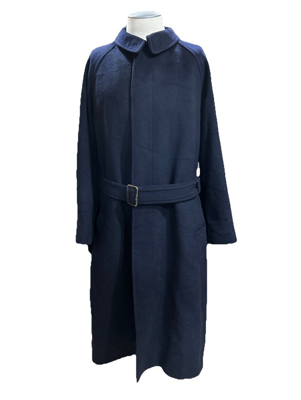 Cashmeres of Scotland Mens Coat 40 R Navy Blue Long Sleeve 100% Cashmere